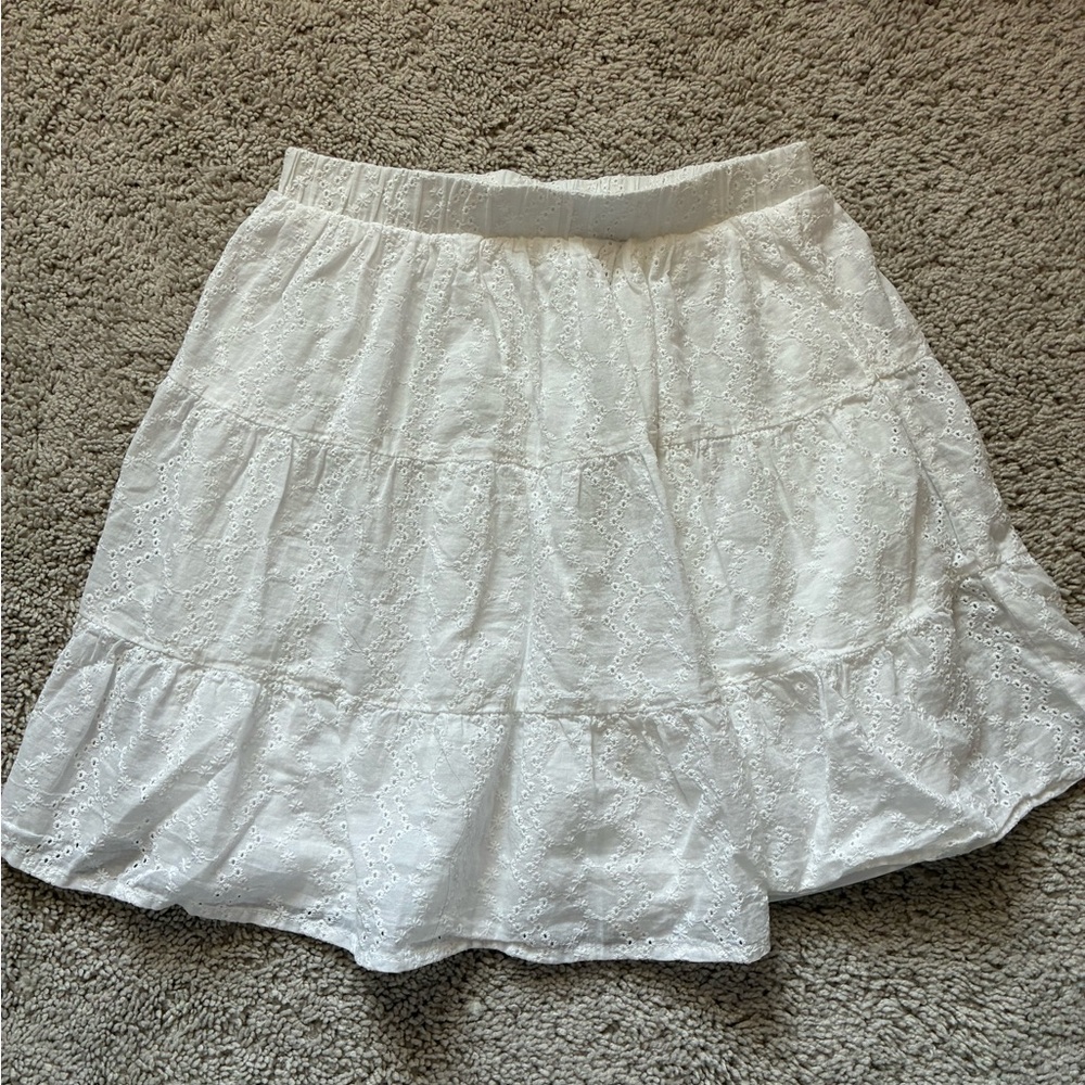 Wild Fable White Eyelet A-Line Skirt